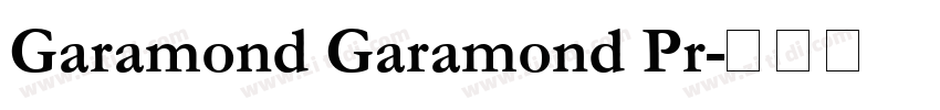 Garamond Garamond Pr字体转换